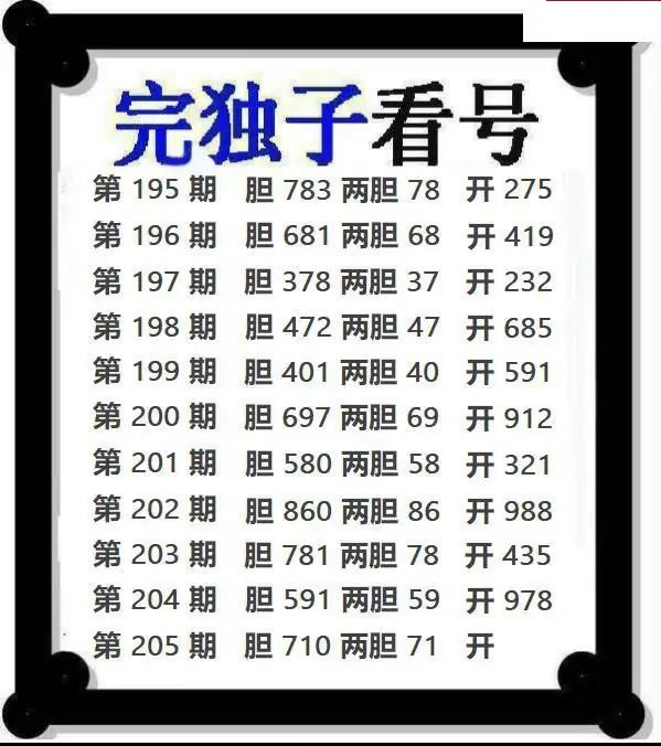 完独子看号