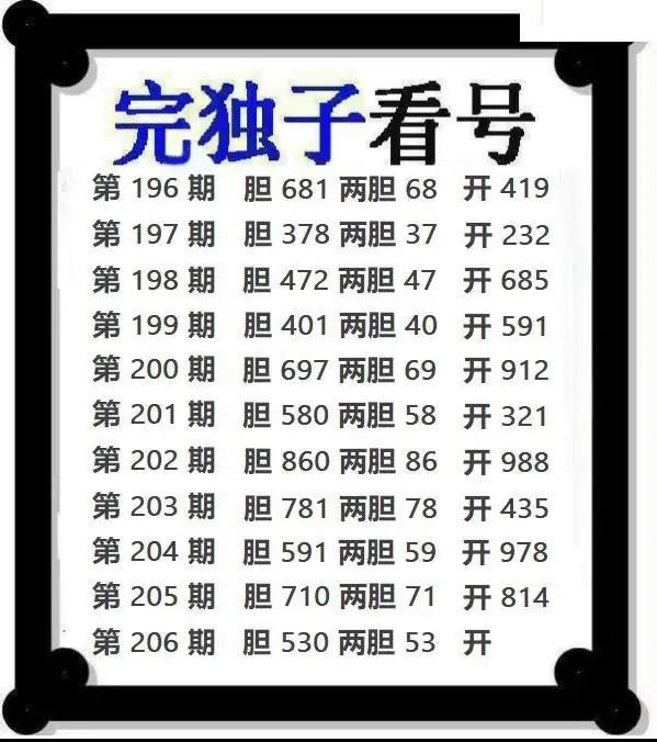 完独子看号