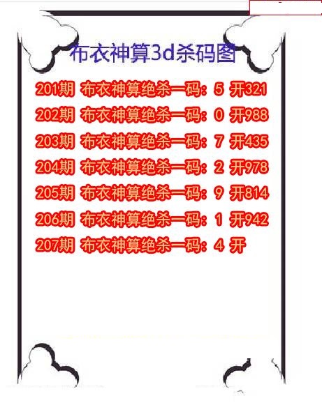 布衣神算杀码