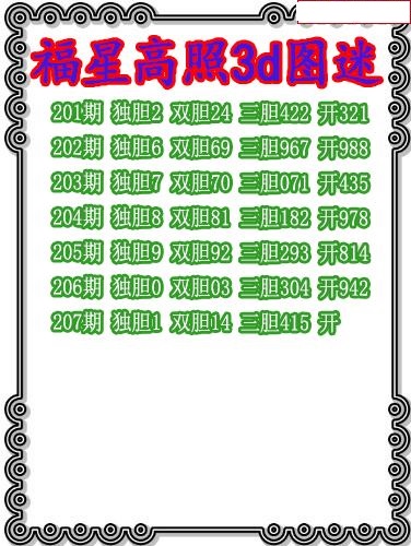 福星高照三胆