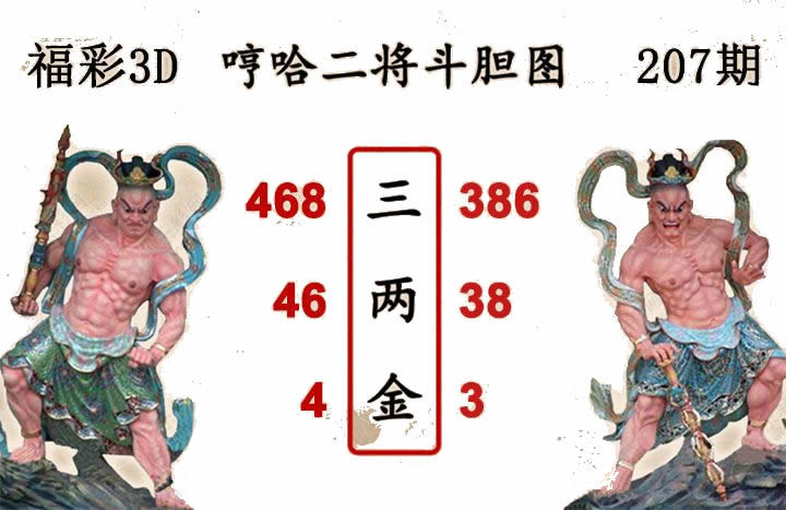 哼哈二将斗胆图