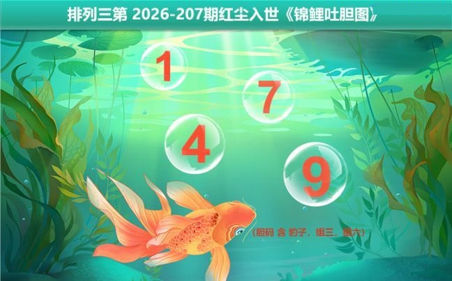 锦鲤吐胆图