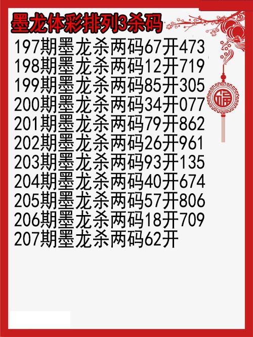 墨龙杀码图
