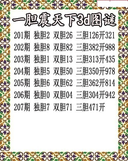 一胆震天下独胆