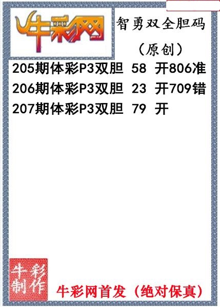 智勇双全双胆图迷