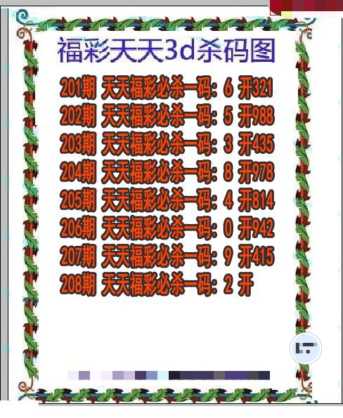 福彩天天杀码