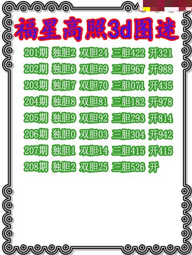 福星高照三胆