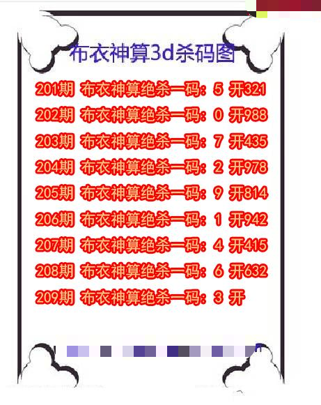 布衣神算杀码