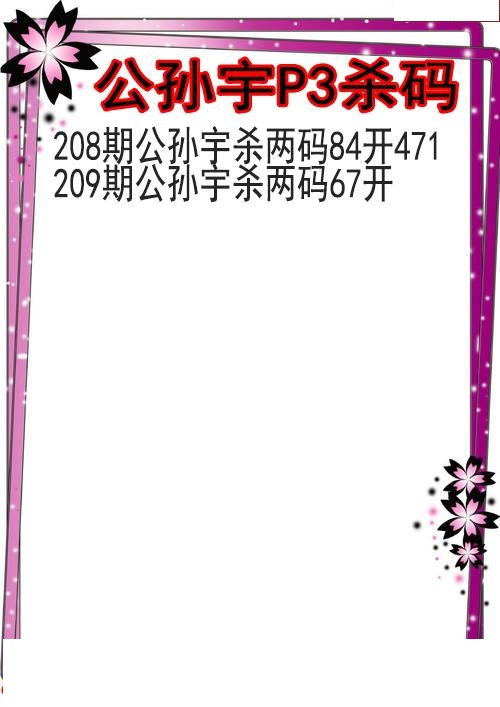 公孙宇杀码图