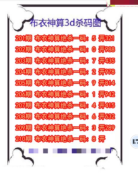 布衣神算杀码