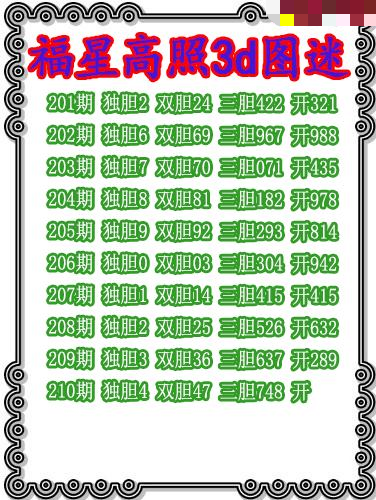 福星高照三胆