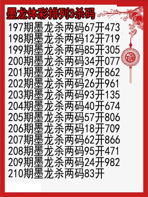 墨龙杀码图