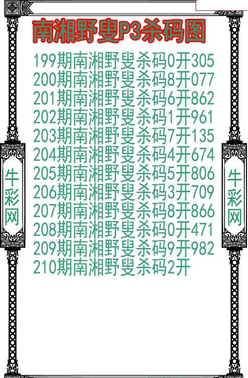 南湘野叟杀码图