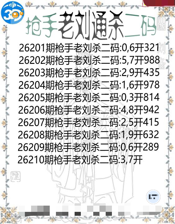 抢手老刘通杀二码