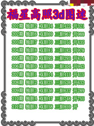 福星高照三胆