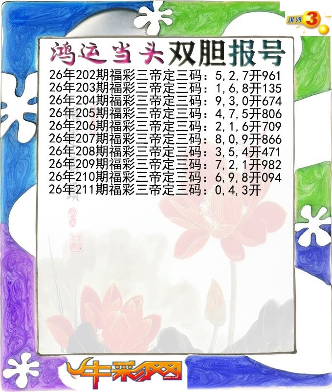 鸿运当头双胆报号