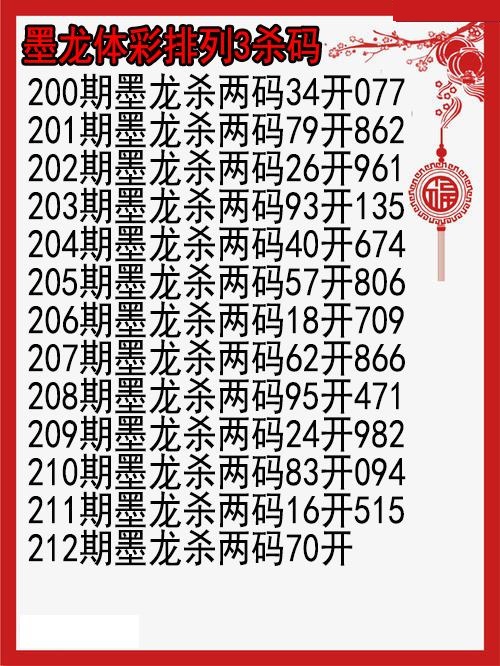 墨龙杀码图