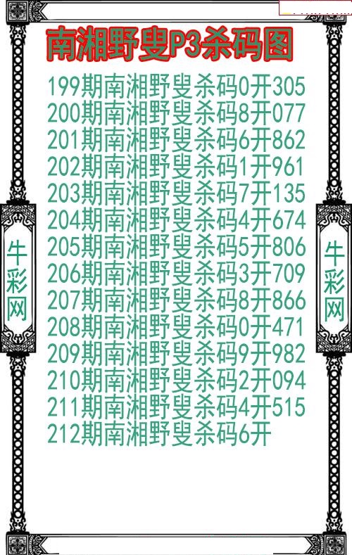 南湘野叟杀码图