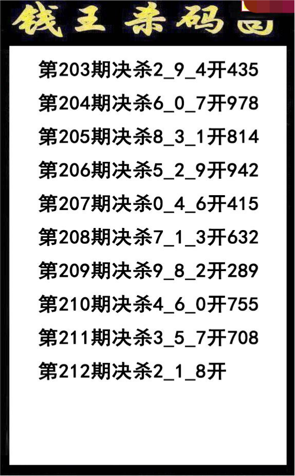 钱王杀码
