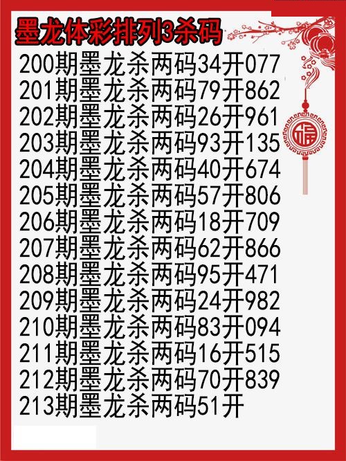 墨龙杀码图