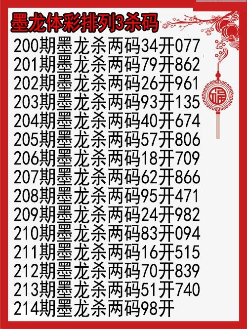 墨龙杀码图