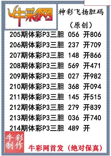 神彩飞扬三胆