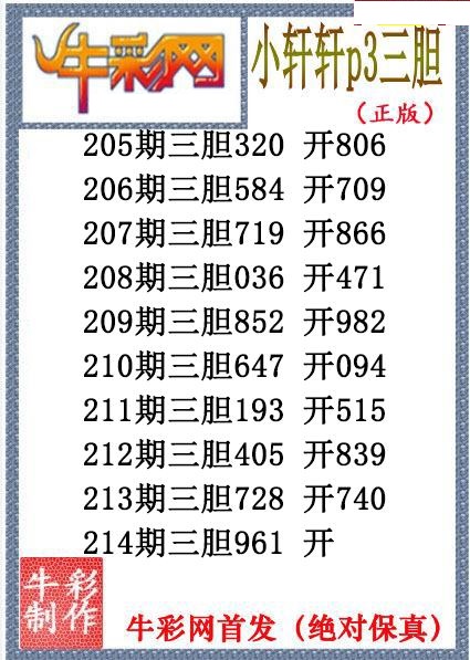 小轩轩三胆