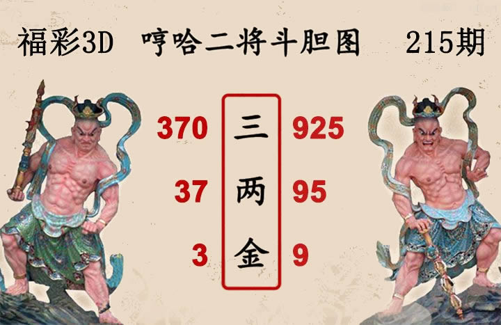 哼哈二将斗胆图