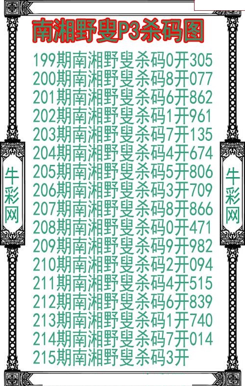 南湘野叟杀码图