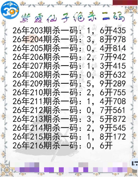 紫霞仙子绝杀二码