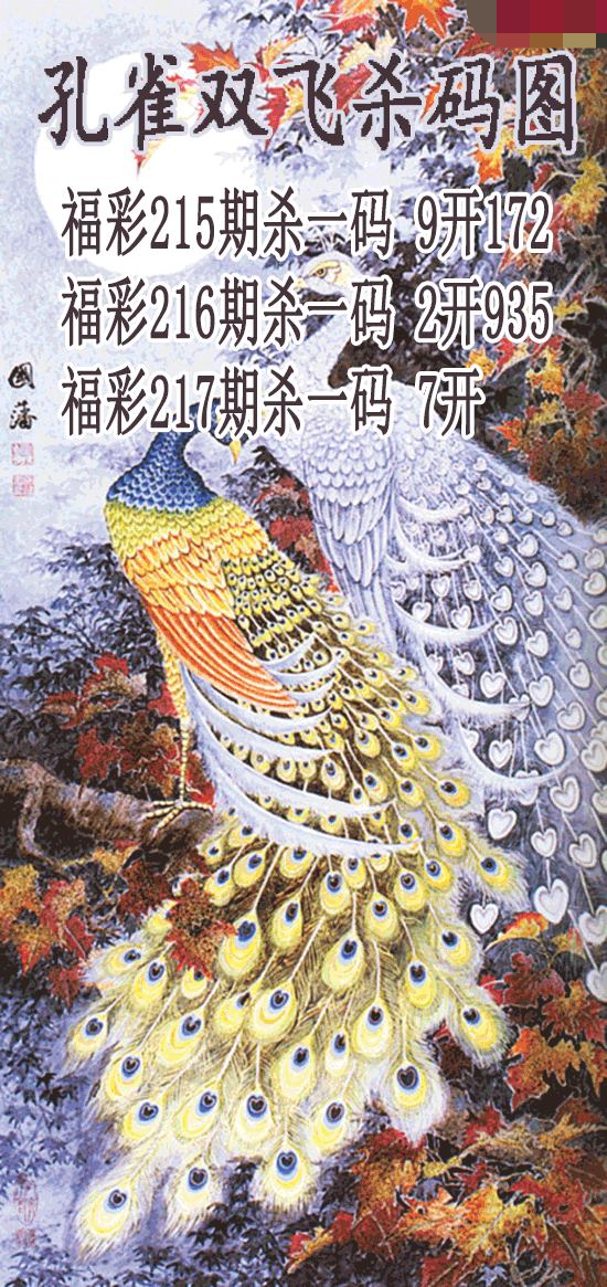 孔雀双飞杀码