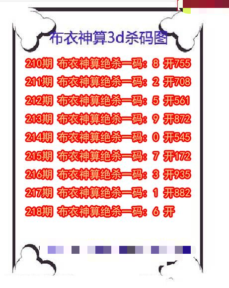 布衣神算杀码