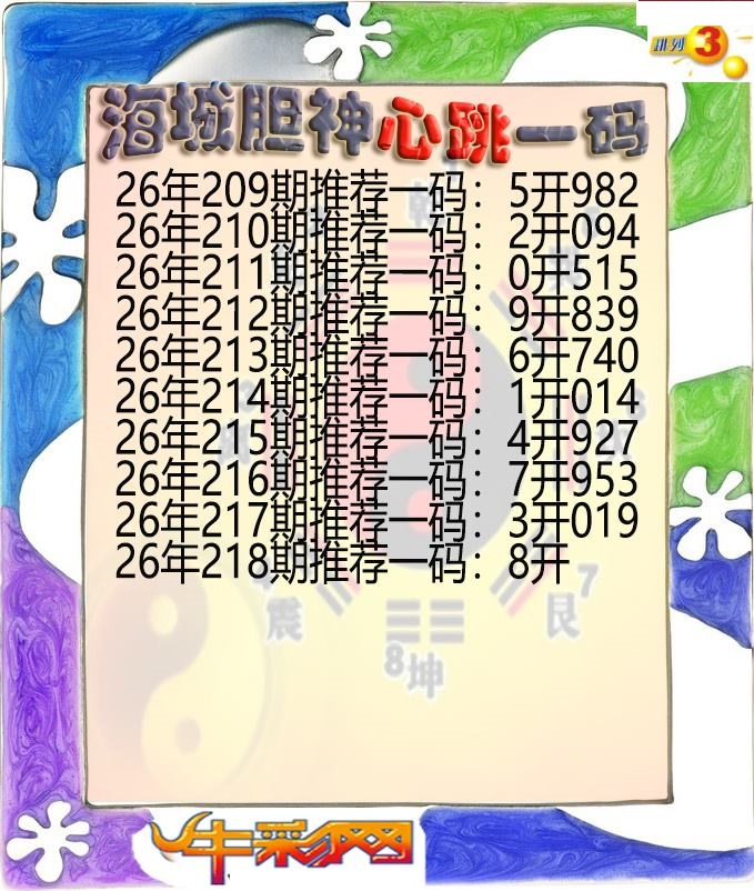 海城胆神心跳一码