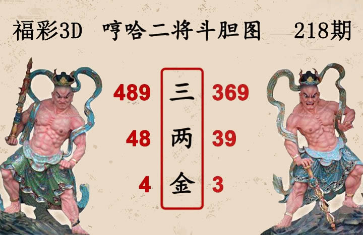 哼哈二将斗胆图