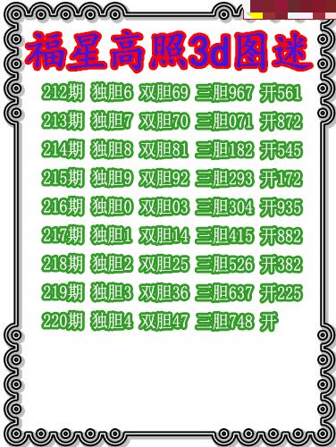 福星高照三胆