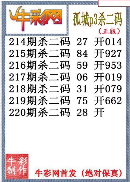 孤城杀码