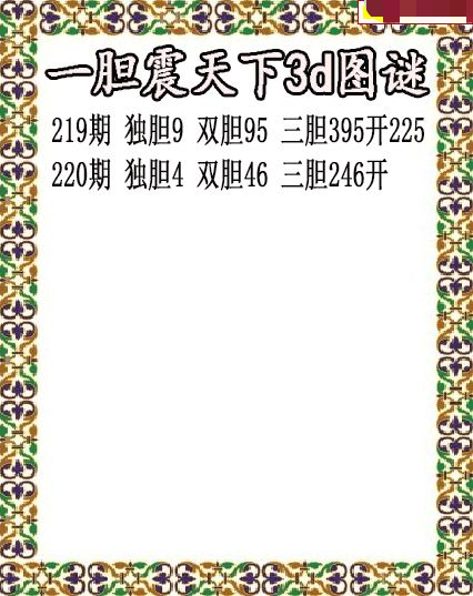 一胆震天下独胆