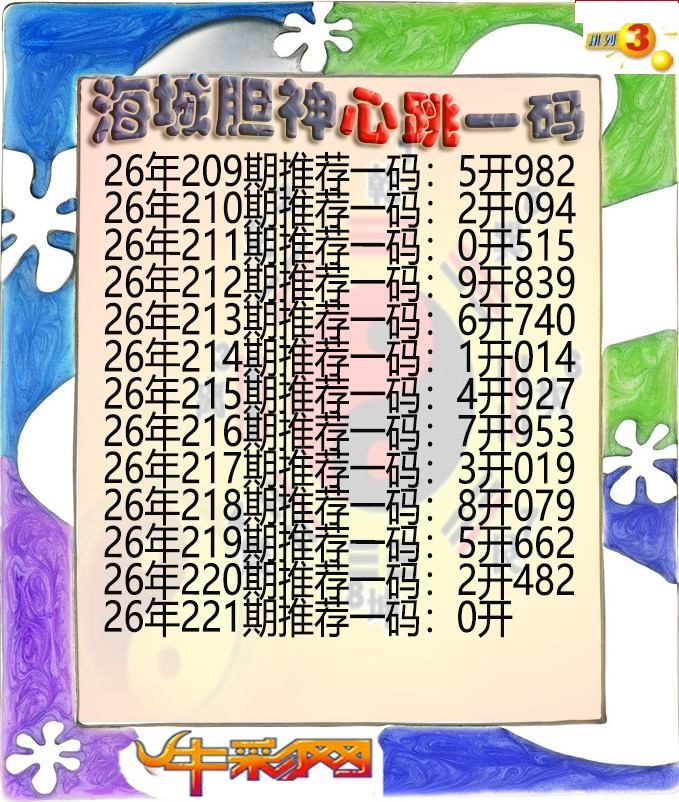 海城胆神心跳一码