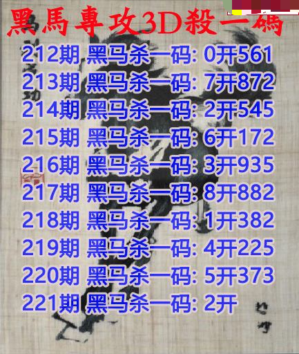 黑马杀码