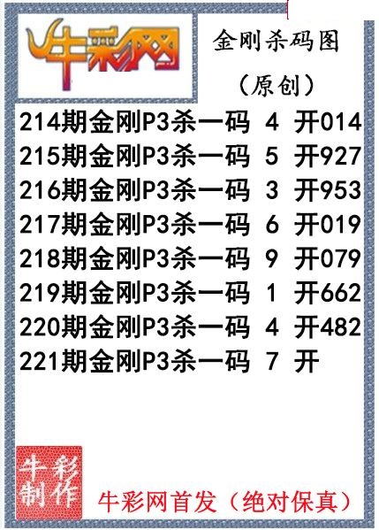 金刚杀码图