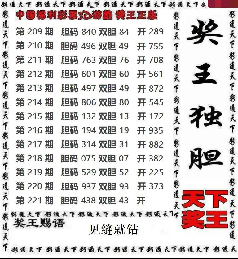 天下奖王