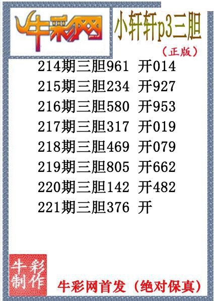 小轩轩三胆