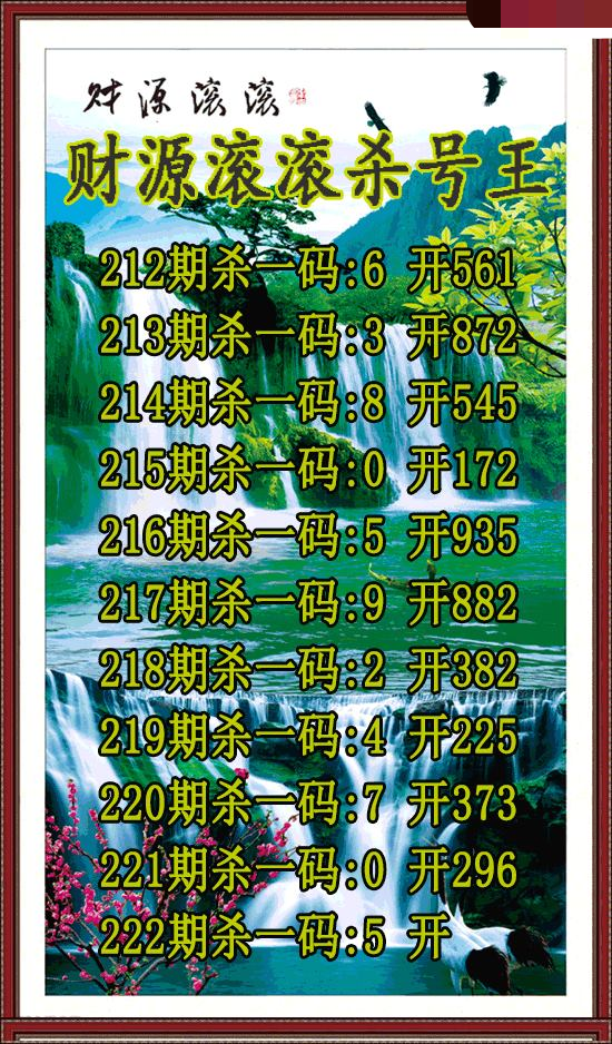 财源滚滚杀号王