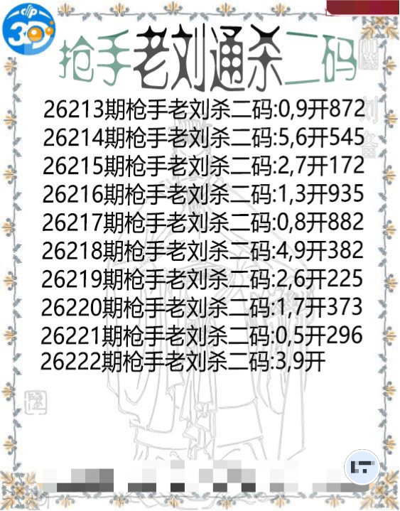 抢手老刘通杀二码