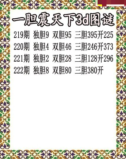 一胆震天下独胆
