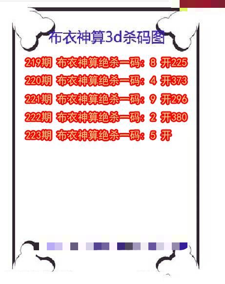 布衣神算杀码