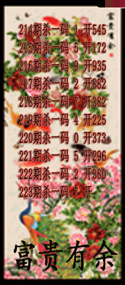 富贵有余杀码