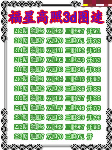 福星高照三胆