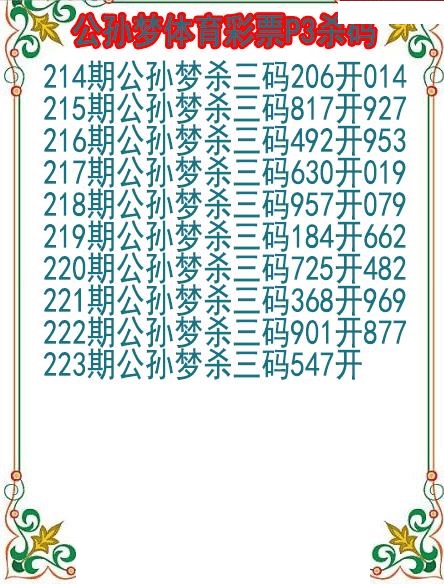 公孙梦杀码图