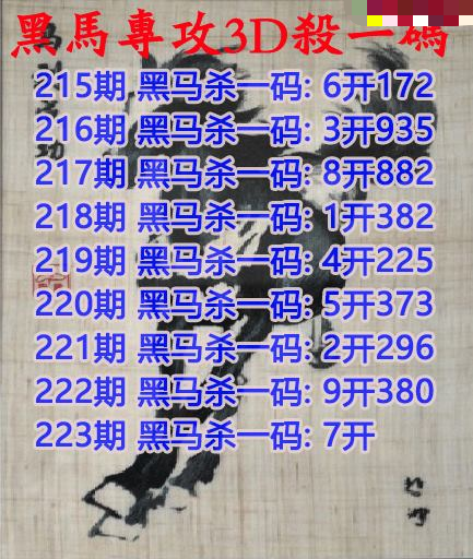 黑马杀码